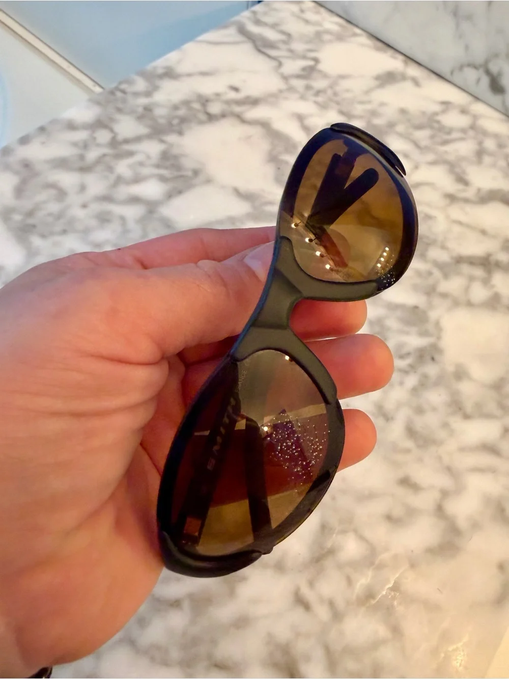 Vtg Y2K Smith Optics Slider 01 Wrap Sunglasses 90s Black Made In France